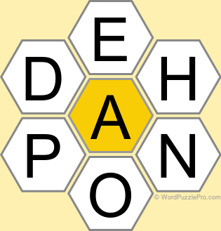 Spelling Bee "Hive" Board for March 28, 2025