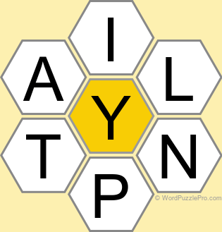 Spelling Bee "Hive" Board for April 7, 2025