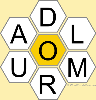 Spelling Bee "Hive" Board for April 9, 2025