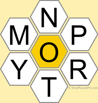 Spelling Bee "Hive" Board for April 13, 2025