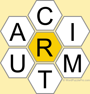 Spelling Bee "Hive" Board for April 15, 2025