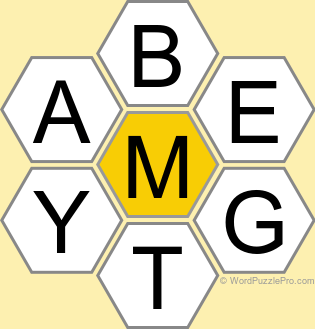 Spelling Bee "Hive" Board for April 24, 2025