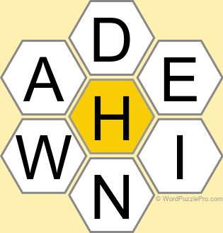 Spelling Bee "Hive" Board for April 28, 2025