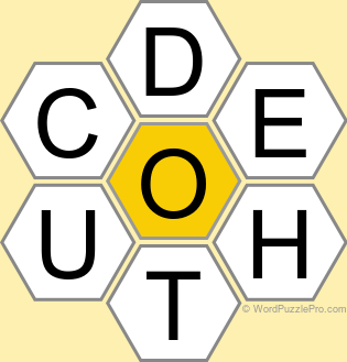 Spelling Bee "Hive" Board for May 4, 2025