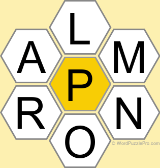 Spelling Bee "Hive" Board for May 5, 2025