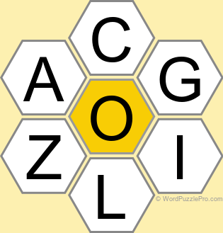 Spelling Bee "Hive" Board for May 13, 2025