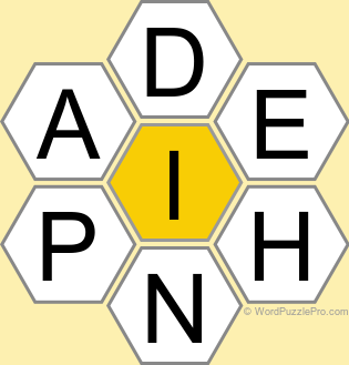 Spelling Bee "Hive" Board for May 14, 2025