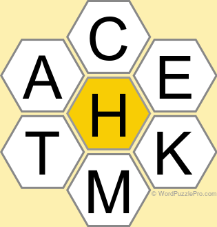 Spelling Bee "Hive" Board for May 15, 2025