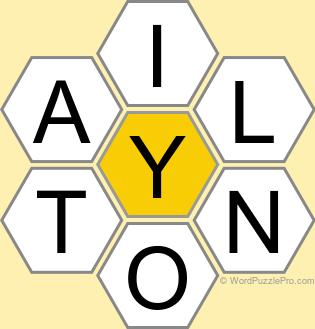 Spelling Bee "Hive" Board for May 20, 2025