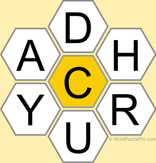 Spelling Bee "Hive" Board for May 26, 2025