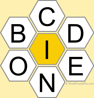 Spelling Bee "Hive" Board for May 30, 2025 Spelling Bee "Hive" Board for May 30, 2025