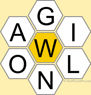 Spelling Bee "Hive" Board for June 6, 2025