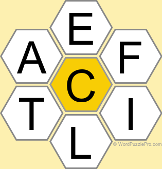 Spelling Bee "Hive" Board for June 7, 2025