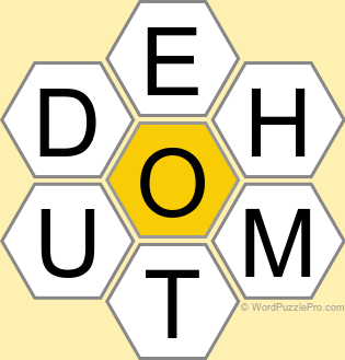 Spelling Bee "Hive" Board for June 14, 2025