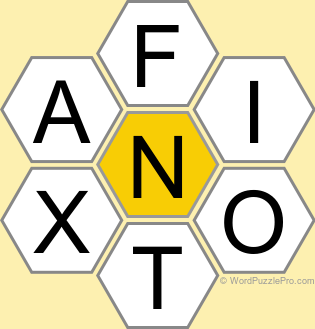 Spelling Bee "Hive" Board for June 16, 2025