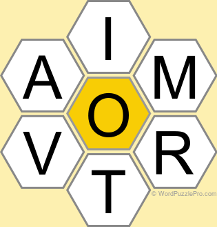 Spelling Bee "Hive" Board for June 19, 2025 Spelling Bee "Hive" Board for June 19, 2025