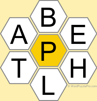 Spelling Bee "Hive" Board for June 20, 2025