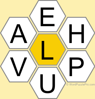 Spelling Bee "Hive" Board for June 30, 2025 Spelling Bee "Hive" Board for June 30, 2025