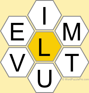 Spelling Bee "Hive" Board for July 3, 2025