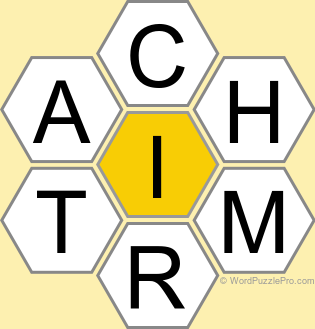 Spelling Bee "Hive" Board for July 6, 2025