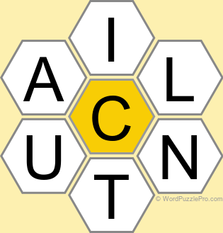 Spelling Bee "Hive" Board for July 12, 2025