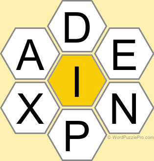 Spelling Bee "Hive" Board for July 18, 2025