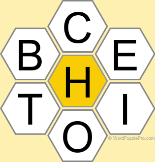 Spelling Bee "Hive" Board for July 22, 2025