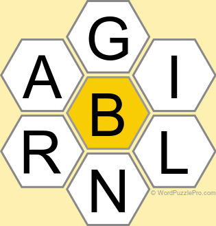 Spelling Bee "Hive" Board for July 31, 2025