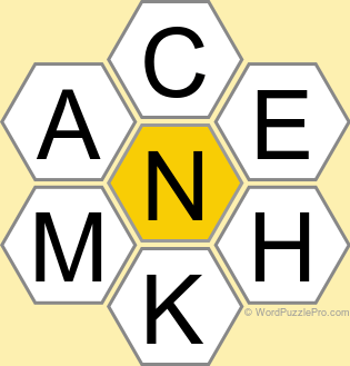 Spelling Bee "Hive" Board for August 1, 2025 Spelling Bee "Hive" Board for August 1, 2025