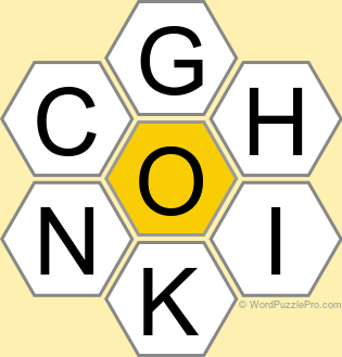 Spelling Bee "Hive" Board for August 7, 2025