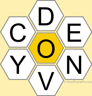 Spelling Bee "Hive" Board for August 13, 2025