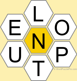 Spelling Bee "Hive" Board for August 15, 2025