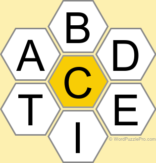 Spelling Bee "Hive" Board for August 17, 2025