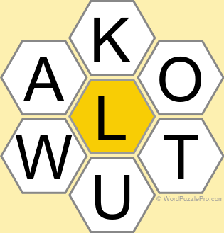 Spelling Bee "Hive" Board for August 20, 2025