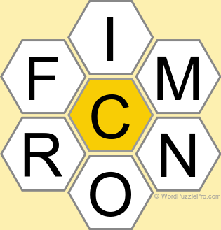 Spelling Bee "Hive" Board for August 22, 2025