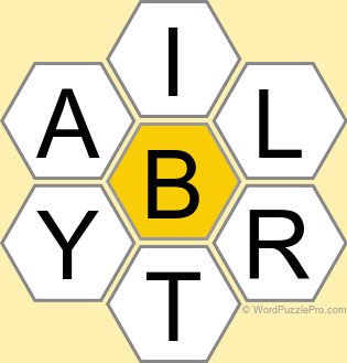 Spelling Bee "Hive" Board for August 24, 2025