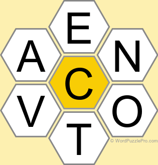 Spelling Bee "Hive" Board for August 28, 2025