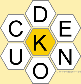 Spelling Bee "Hive" Board for August 29, 2025