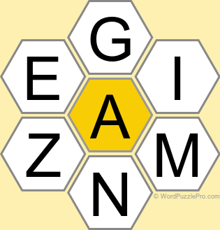 Spelling Bee "Hive" Board for August 30, 2025