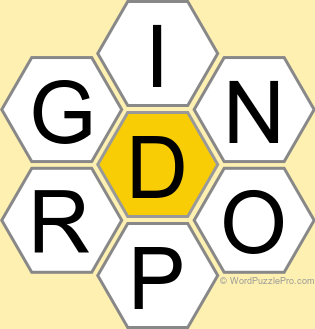 Spelling Bee "Hive" Board for September 7, 2025