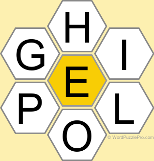 Spelling Bee "Hive" Board for September 19, 2025 Spelling Bee "Hive" Board for September 19, 2025