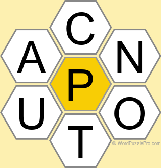 Spelling Bee "Hive" Board for September 29, 2025