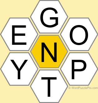 Spelling Bee "Hive" Board for October 5, 2025