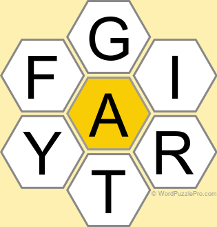 Spelling Bee "Hive" Board for October 7, 2025