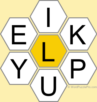 Spelling Bee "Hive" Board for October 10, 2025