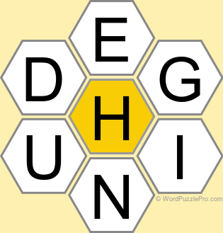 Spelling Bee "Hive" Board for October 20, 2025