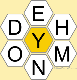 Spelling Bee "Hive" Board for October 21, 2025