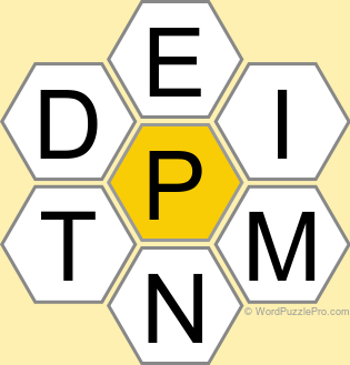 Spelling Bee "Hive" Board for October 24, 2025