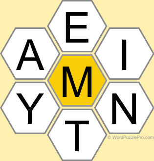 Spelling Bee "Hive" Board for October 26, 2025