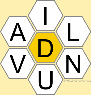 Spelling Bee "Hive" Board for October 27, 2025